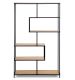 Otvorený regál s kovovým rámom a policami 114x185x35 cm