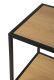 Kovový regál s policami v dekore dreva 83x35x37 cm