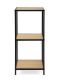 Kovový regál s policami v dekore dreva 83x35x37 cm