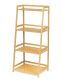 Bambusový regál so 4 policami, prírodný, 85 x 39 x 29 cm