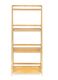 Bambusový regál so 4 policami, prírodný, 85 x 39 x 29 cm