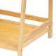 Bambusový regál so 4 policami, prírodný, 85 x 39 x 29 cm