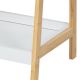 Bambusový regál so 4 policami, biely, 85 x 39 x 29 cm