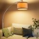 Oblúková lampa s nastaviteľnou výškou 150-175cm, šedá