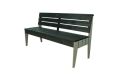 Drevená lavica POOL, 150 x 50 x 76 cm, čierna / sivá
