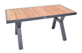 Jedálenský stôl na terasu hliník/teak grafit 138x80 cm