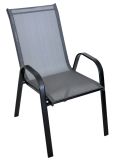 Záhradné kreslo SOFIE kov, sivá látka