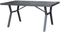 Hliníkový stôl SIBIU 140 x 80 cm, grafit