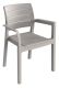 RECANATI plastové kreslo, šedá