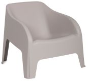 PETRA ARMCHAIR plastové kreslo, sivé