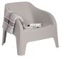 PETRA ARMCHAIR plastové kreslo, sivé
