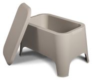 PETRA plastový stôl + box, šedá