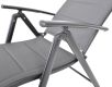 Záhradné polohovacie kreslo ZWC-235, skladacie, šedé, hliník