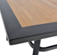 Kovový stôl na záhradu 94x94 cm, polywood, čierny