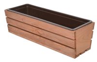 Drevený truhlík s plastovou vložkou 51 cm hnedý borovicový