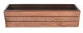 Záhradný truhlík z borovice 61 cm s plastovou vložkou, hnedý