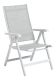 Záhradné polohovacie kreslo BASIC PLUS, biele/svetlošedé