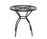 Záhradný celokovový okrúhly stôl ZWMT-06, 72 cm, čierny