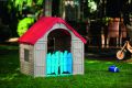 Plastový skladací detský domček - interiér / exteriér