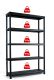 Plastový otvorený regál PLUS 120/5 - 187 x 120 x 40 cm