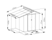 Záhradný domček OSCAR E-B - 229 x 292 x 193 cm