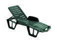 Záhradné polohovacie lehátko FISSO - zelená