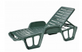 Záhradné polohovacie lehátko FISSO - zelená