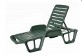 Záhradné polohovacie lehátko FISSO - zelená