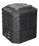 Záhradný plastový kompostér, 600 l, čierny