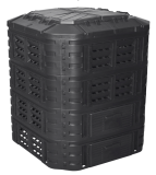 Záhradný plastový kompostér, 1120 l, čierny