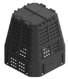 Záhradný kompostér 740 l plastový, čierny, odolný polypropyl