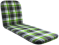 Záhradná poduška na lehátko károvaná 192x60 cm