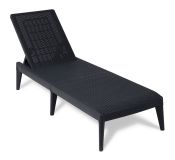 Plastové záhradné lehátko NUMANA, grafitové