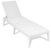 Plastové záhradné lehátko NUMANA, biele
