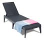 Plastové záhradné lehátko SIROLO, grafitová farba