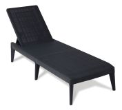 Plastové záhradné lehátko SIROLO, grafitová farba