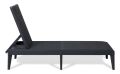 Plastové záhradné lehátko SIROLO, grafitová farba