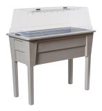 NIAGARA vyvýšený plastový kvetináč, svetlosivý