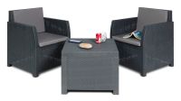 Záhradná plastová súprava DIANA 2 SEATER, grafitová