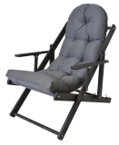 Záhradné polohovacie lehátko BORNEO s molitanovým podsedákom