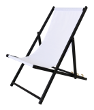 Záhradné skladacie lehátko Bahama čierne/biele, FSC buk