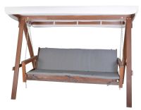 ADELAIDA drevená záhradná hojdačka, tmavošedá